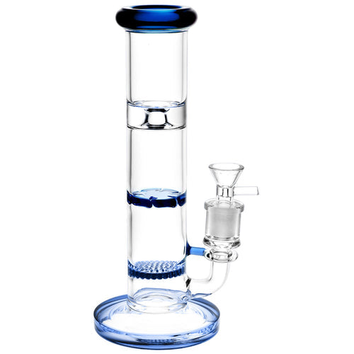 CaliConnected Honeycomb Perc Bong Blue