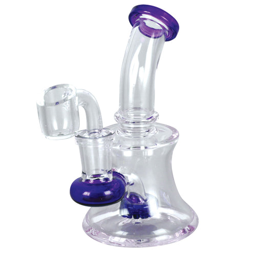 CaliConnected Mini Hourglass Dab Rig Purple