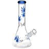 CaliConnected Pot Leaf Beaker Bong Blue