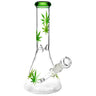 CaliConnected Pot Leaf Beaker Bong Green