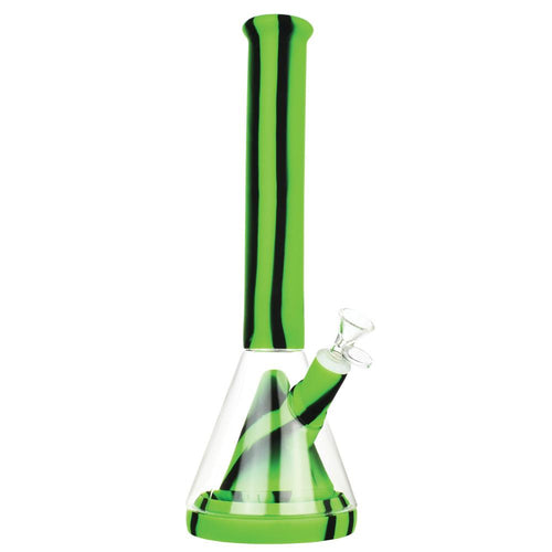 CaliConnected Silicone & Glass Hybrid Beaker Bong Green
