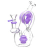 CaliConnected Twisted Donut Recycler Bong Purple