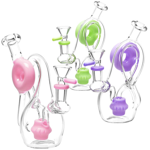 CaliConnected Twisted Donut Recycler Bong