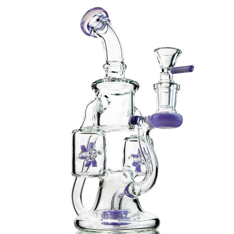 CaliConnected 10” Double Windmill Recycler Bong 🌪 