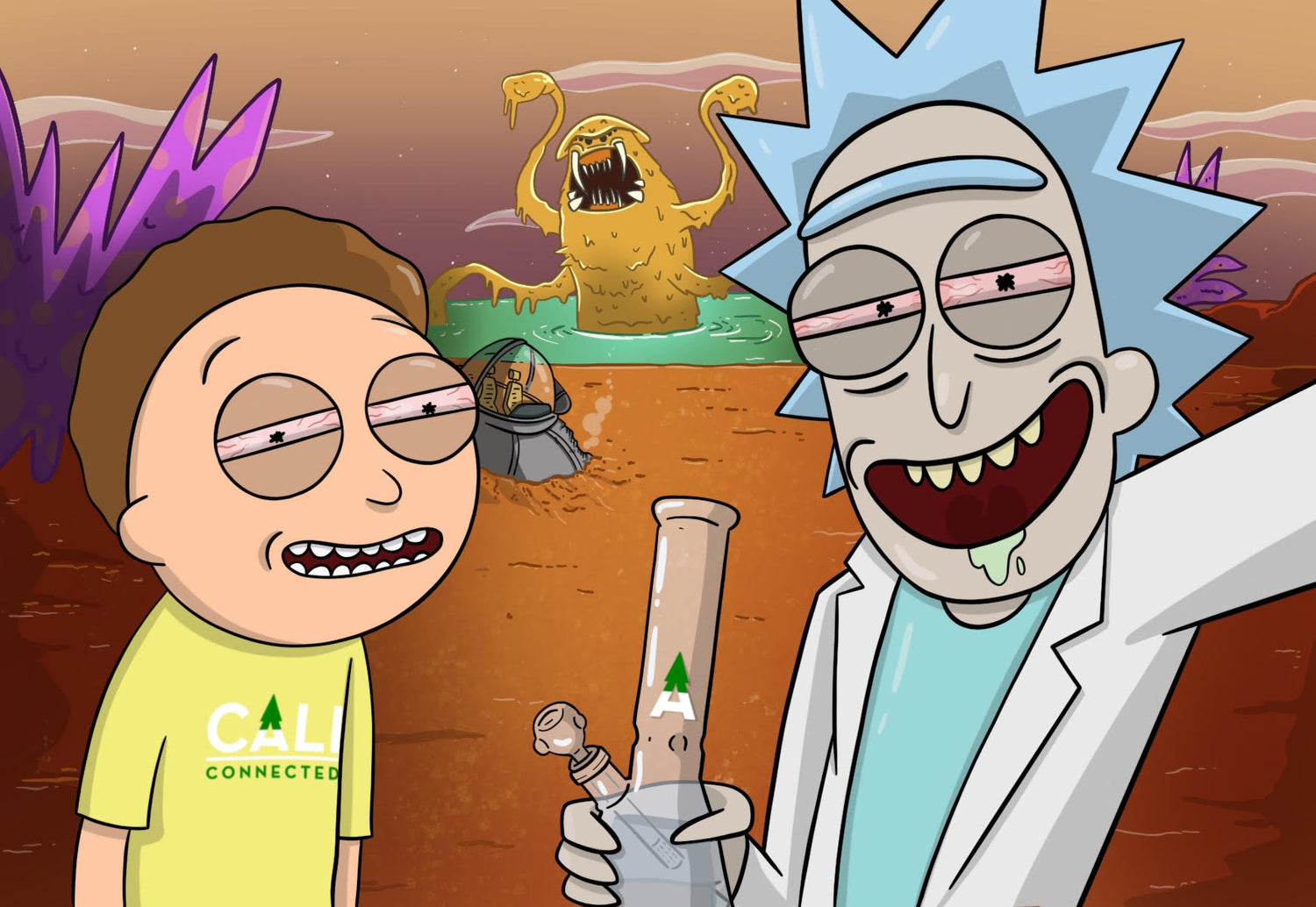 Rick & Morty “Space Beach” Sticker 