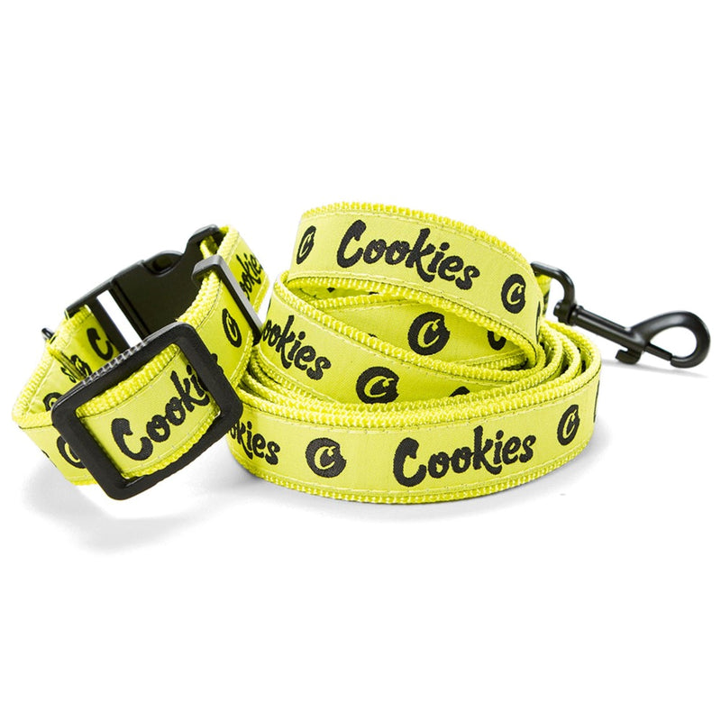 Cookies Yellow Dog Collar and Leash Combo