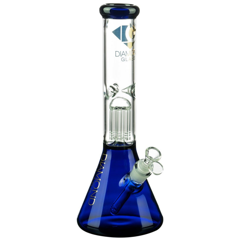 Diamond Glass 13” 8-Arm Tree Perc Beaker Bong 