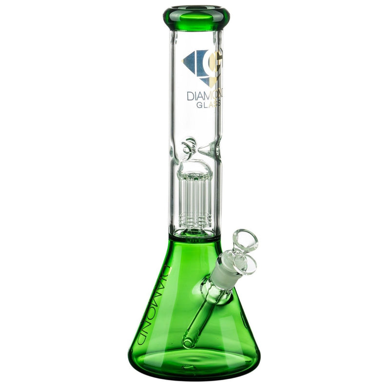 Diamond Glass 13” 8-Arm Tree Perc Beaker Bong 