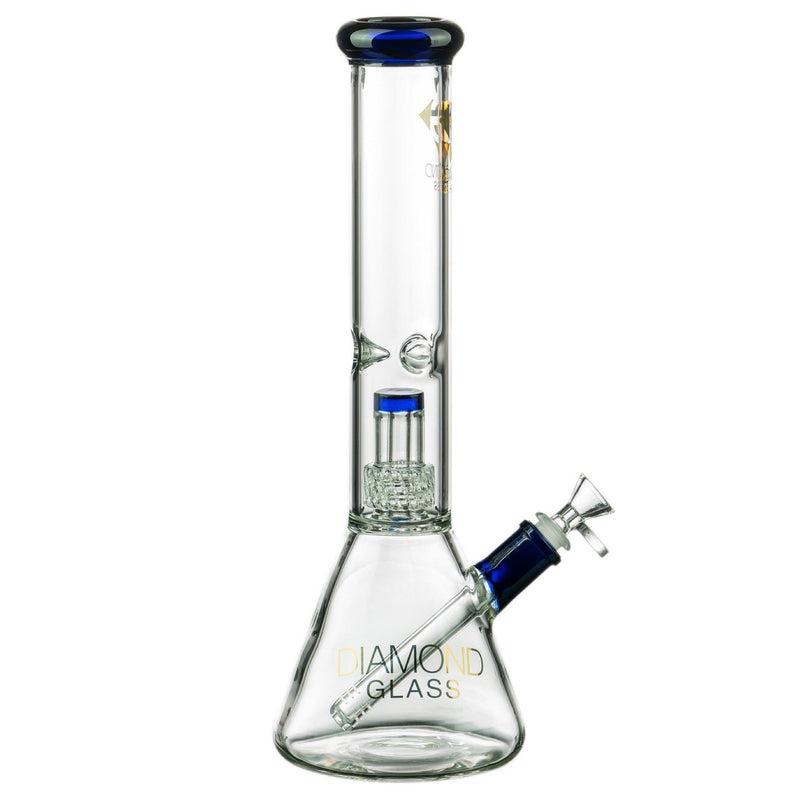 Diamond Glass 14” UFO Perc Beaker Bong 