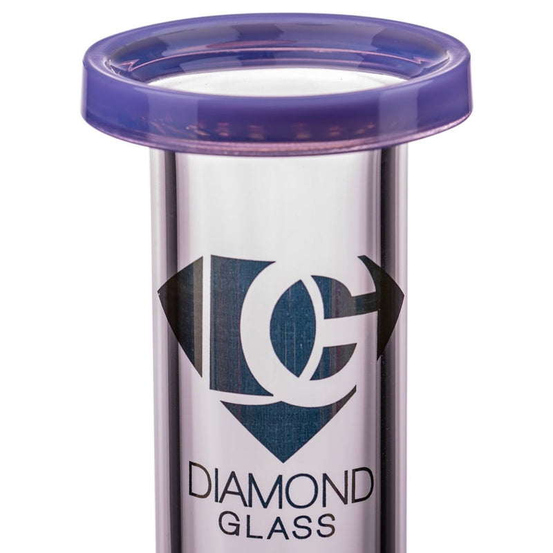 Diamond Glass 15” Bubble Barrel to UFO Perc Straight Tube Bong 