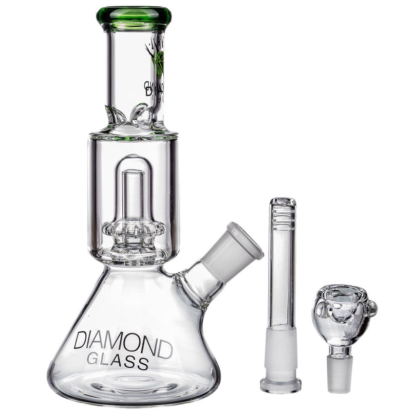Diamond Glass 8” Short Neck UFO Beaker Bong 