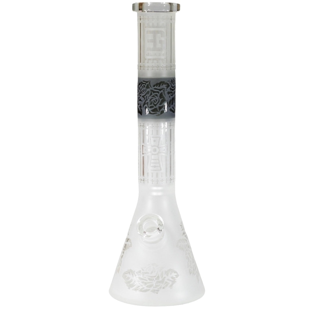 EG Glass Cross Beaker Bong Black