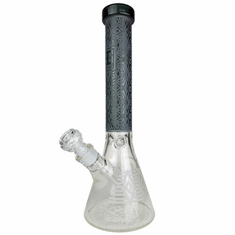 EG Glass Diamond Beaker Bong Black