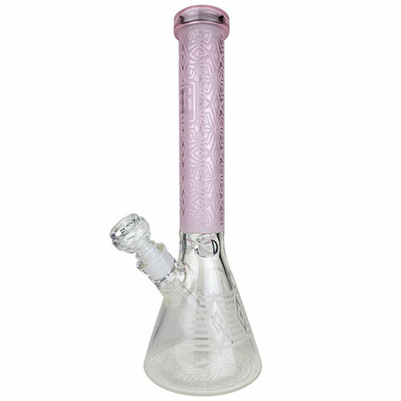 EG Glass Diamond Beaker Bong Pink
