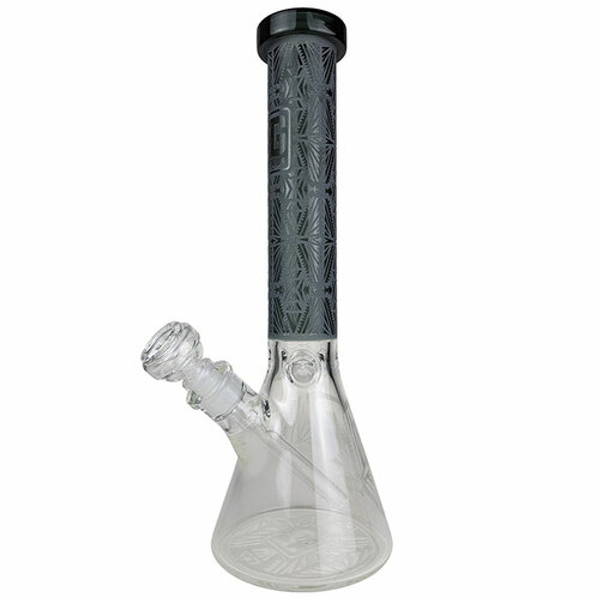 EG Glass Slyme Leaf Beaker Bong Black