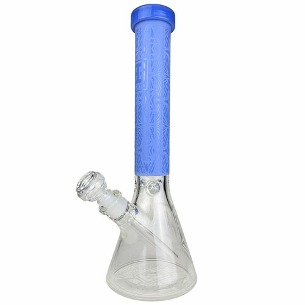 EG Glass Slyme Leaf Beaker Bong Light Blue