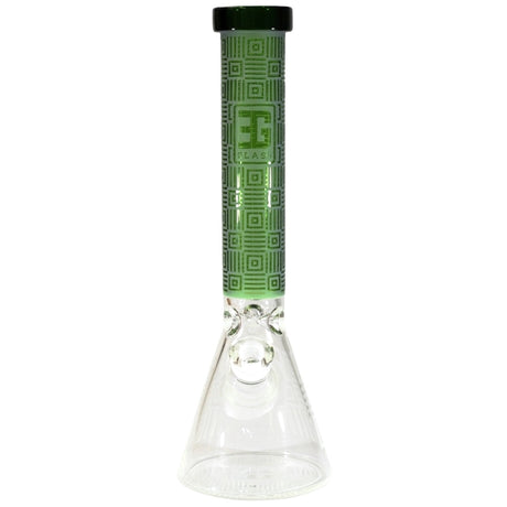 EG Glass Square Beaker Bong Green