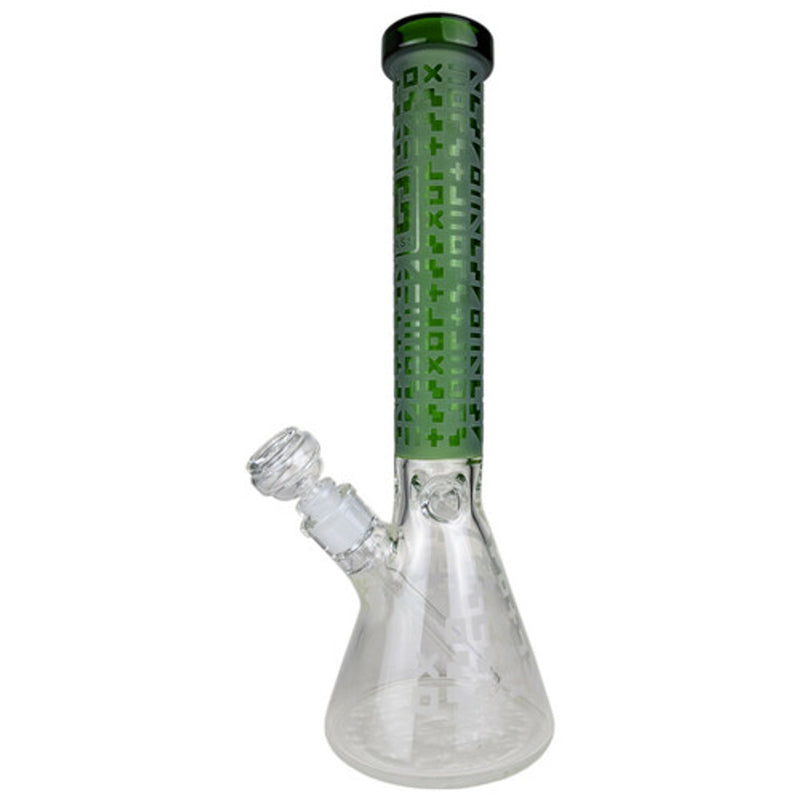 EG Glass Symbol Beaker Bong Green