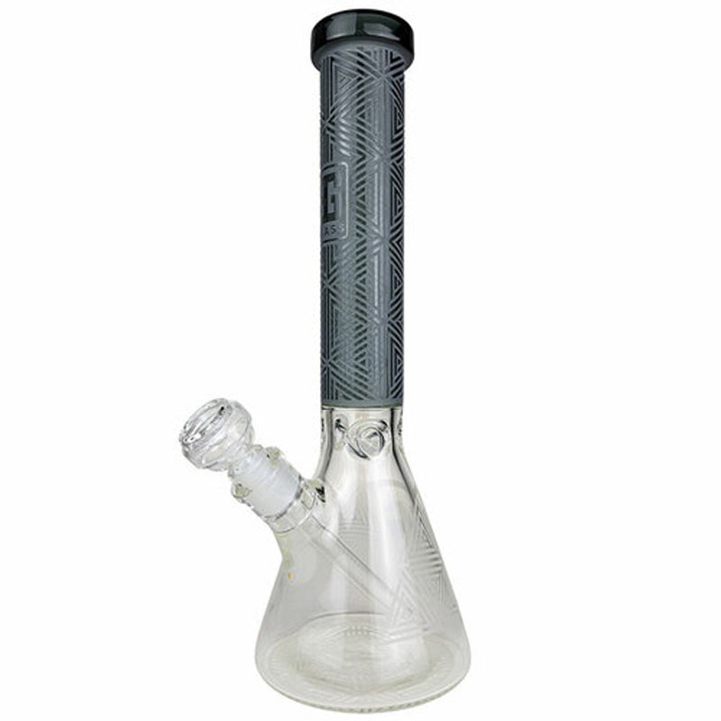 EG Glass Triangle Beaker Bong Black