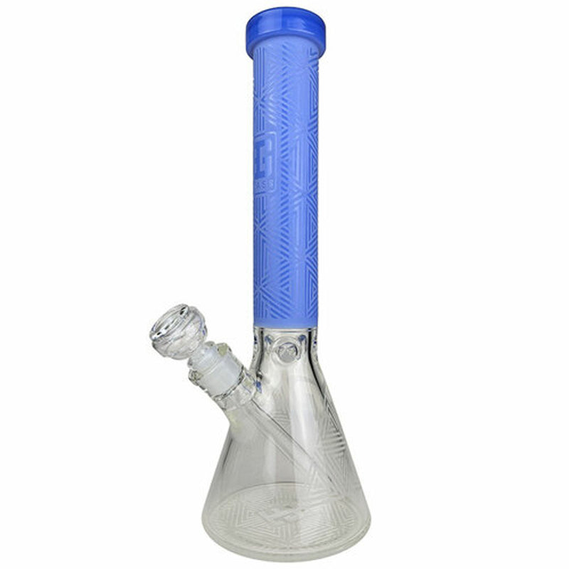 EG Glass Triangle Beaker Bong Light Blue