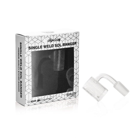 High Society Sol Single Weld Etched Quartz Banger
