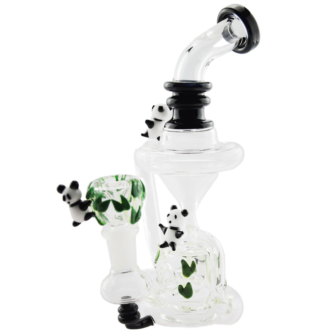 Empire Glassworks Climbing Pandas Recycler Bong 🐼