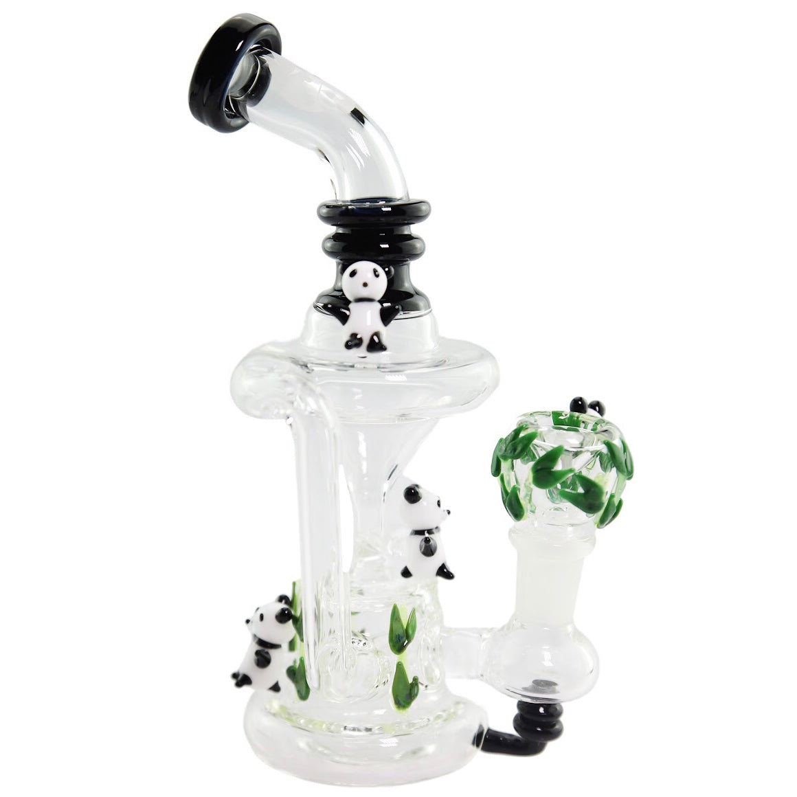 Empire Glassworks Climbing Pandas Recycler Bong 🐼