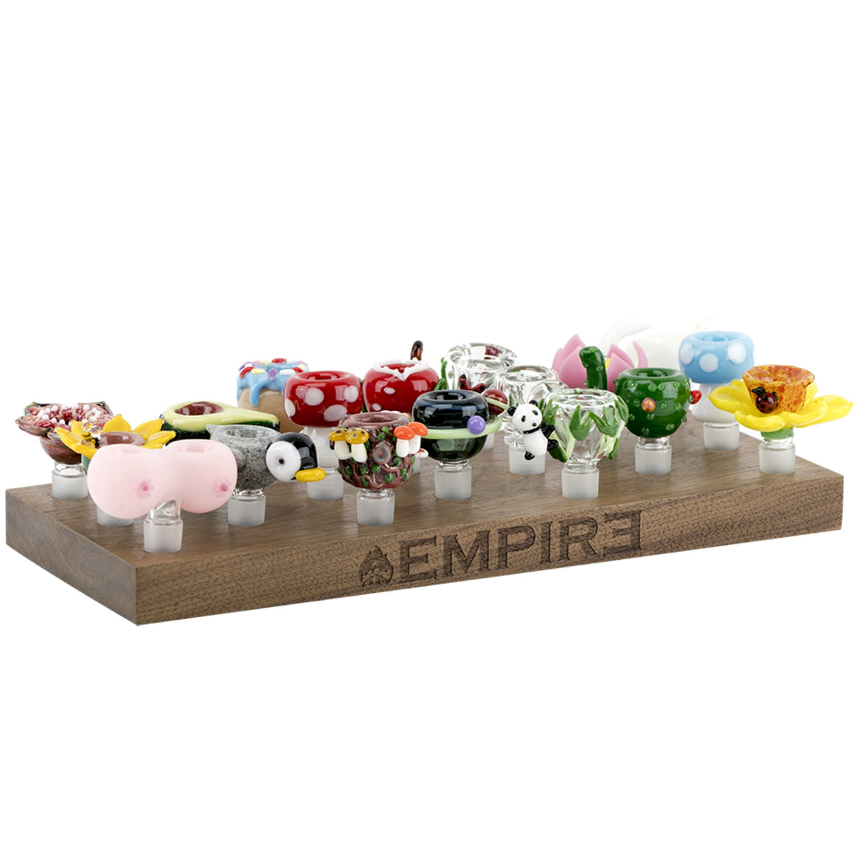 Empire Glassworks Wooden Bowl Display Piece