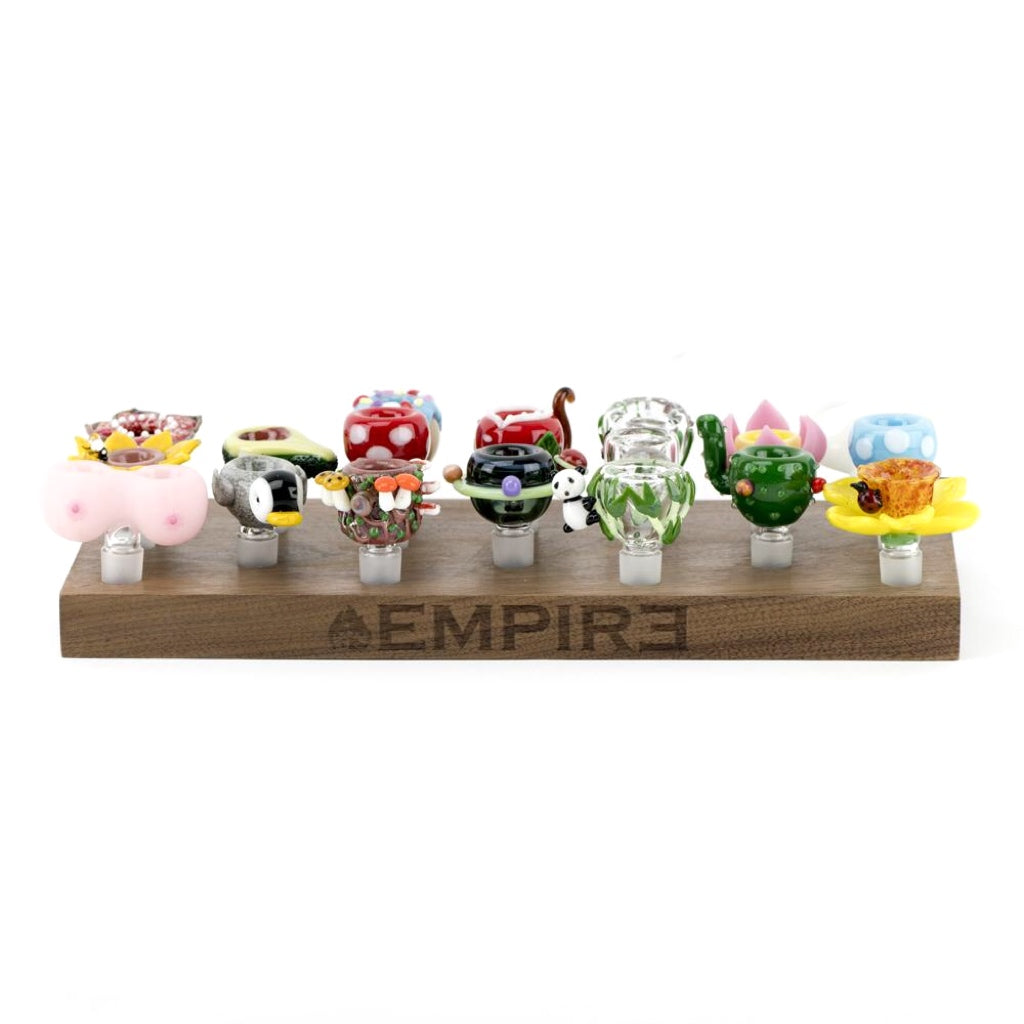 Empire Glassworks Wooden Bowl Display Piece