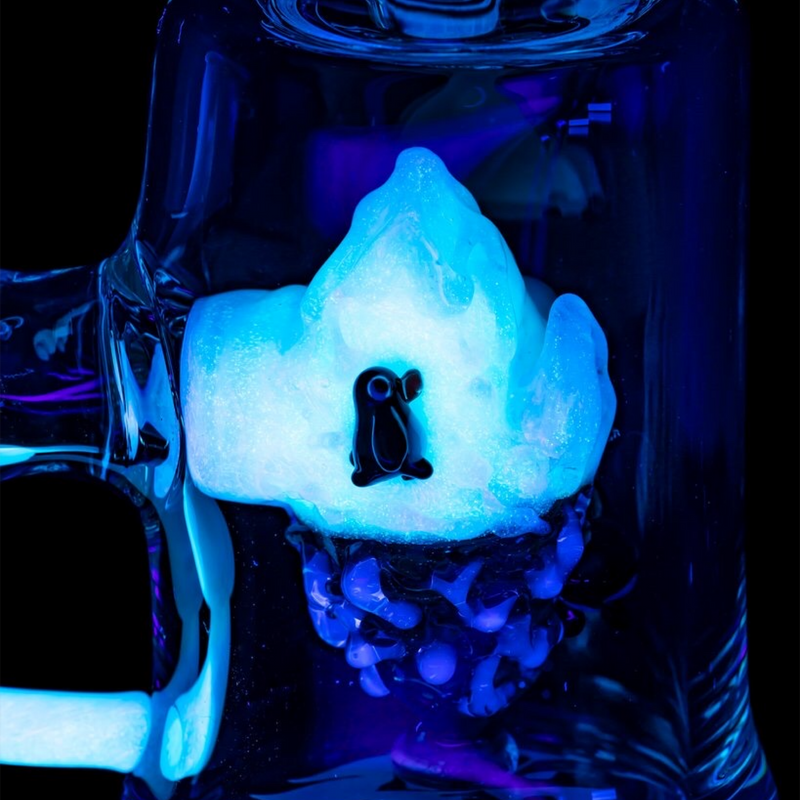 Empire Glassworks “Avenge the Arctic” UV Mini Beaker Bong ❄️ 
