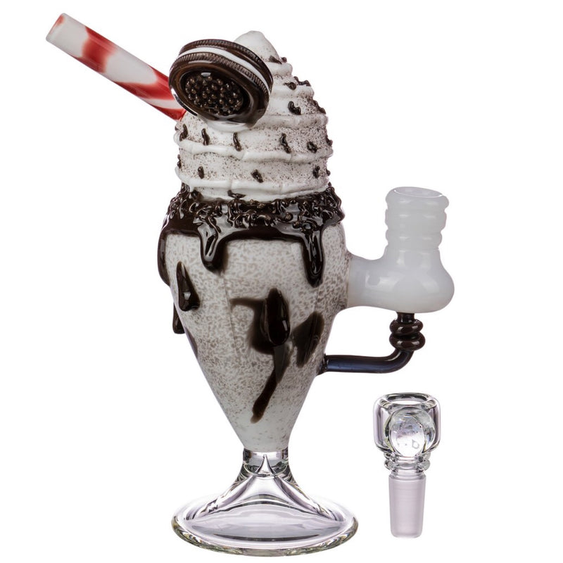 Empire Glassworks "Chocolate Cookie Sundae Float" Water Pipe 🍨 