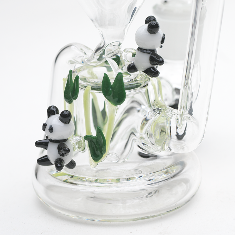 Empire Glassworks Climbing Pandas Recycler Bong 🐼