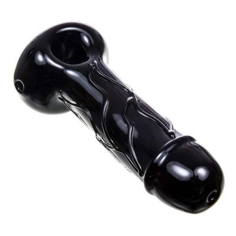 Empire Glassworks Large Black Penis Hand Pipe 