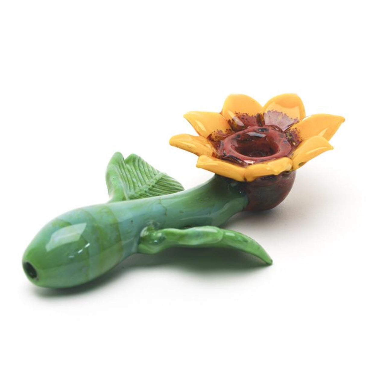 Empire Glassworks Sunflower Sherlock Hand Pipe 🌻 