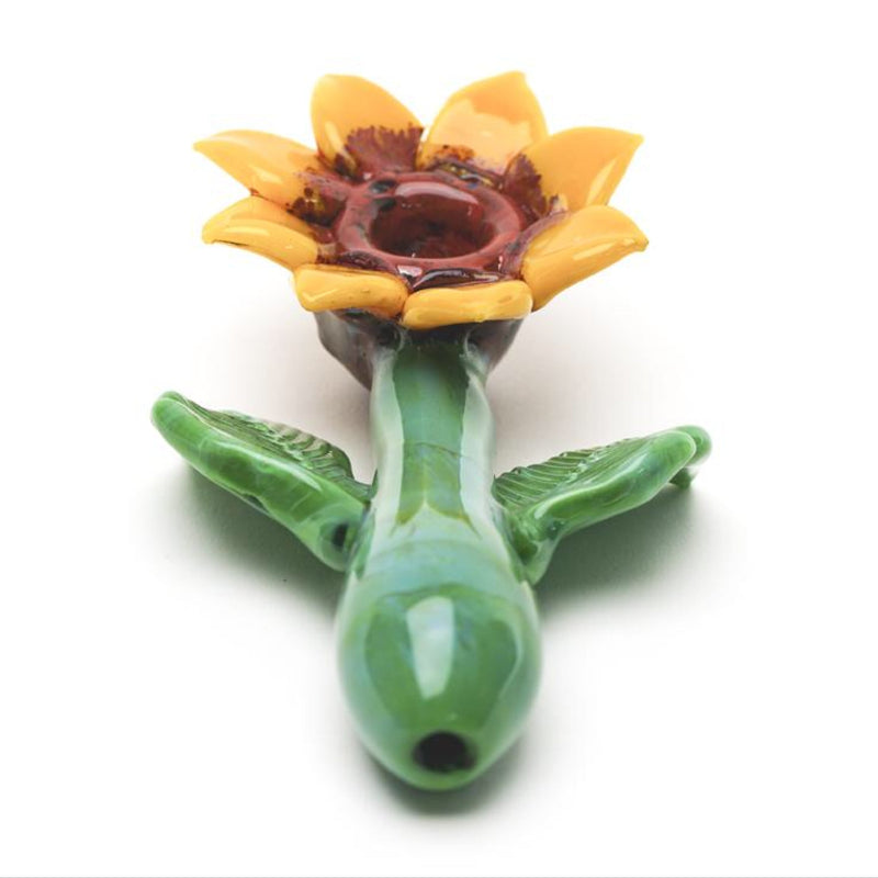Empire Glassworks Sunflower Sherlock Hand Pipe 🌻 
