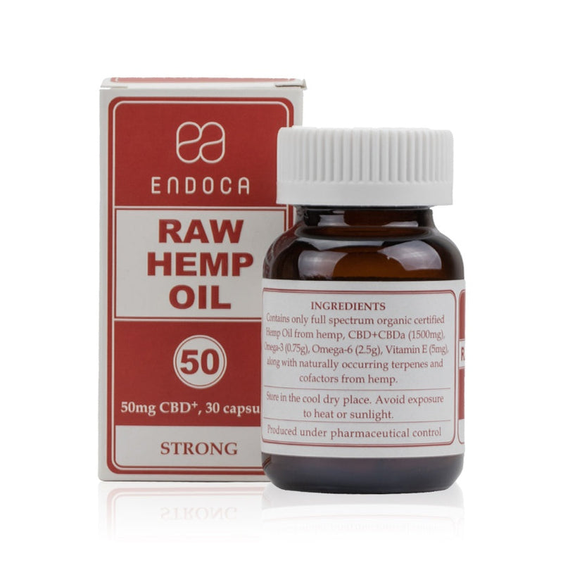 Endoca Raw Hemp Oil Capsules (10-50mg CBD each) 💊
