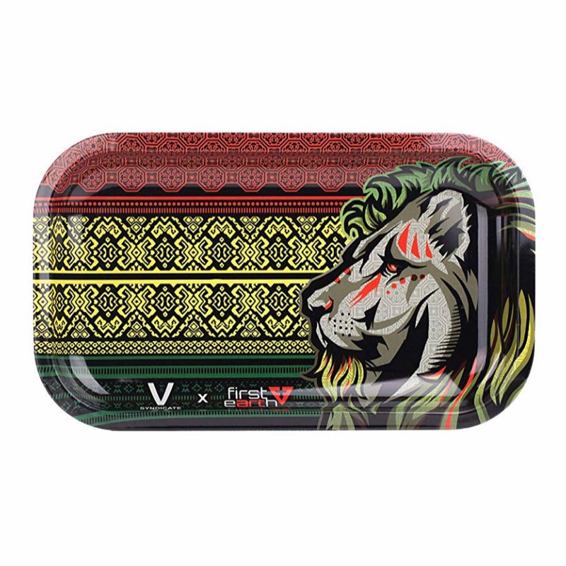 First Earth Lion Metal Rolling Tray - Small 