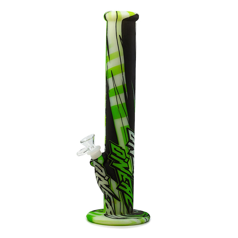 Glow in the Dark 14” Silicone Straight Tube Bong 