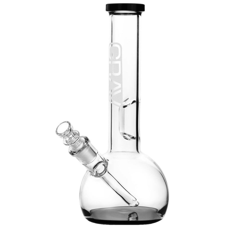 Grav® 8” Bubble Base Beaker Bong - Black 