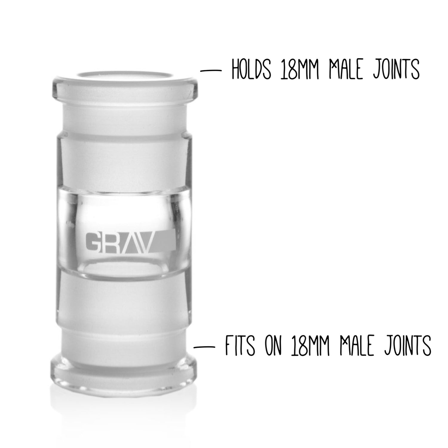 Grav® Gender Adapter - Converts 18mm Male to 18mm Female 