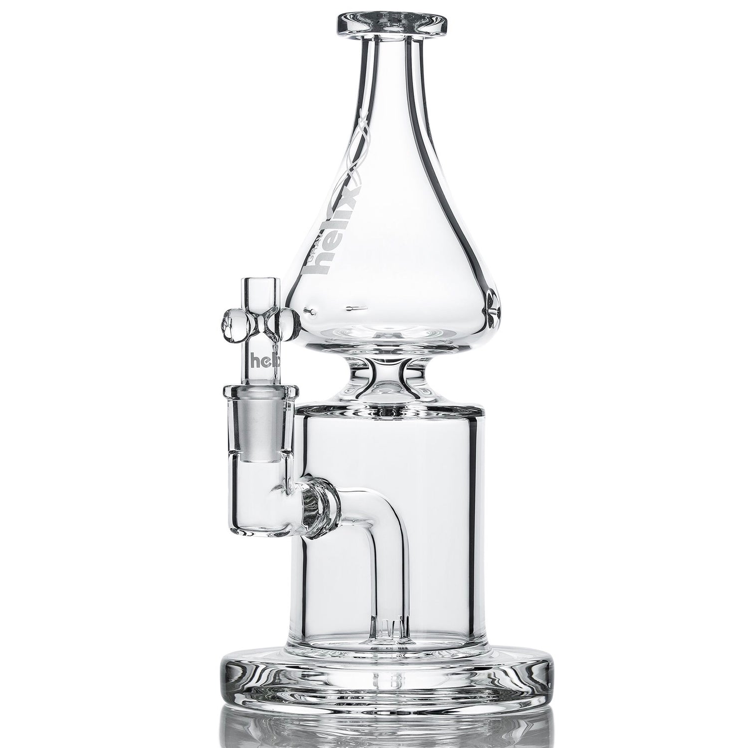 Grav® 9” Helix Flare Base Bong w. Fixed Downstem 