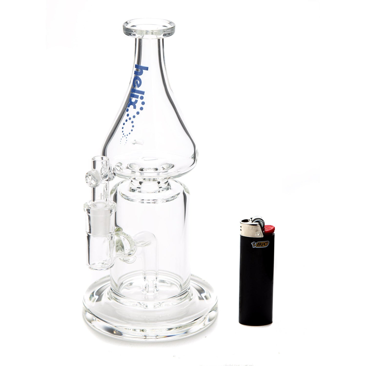 Grav® 9” Helix Flare Base Bong w. Fixed Downstem 