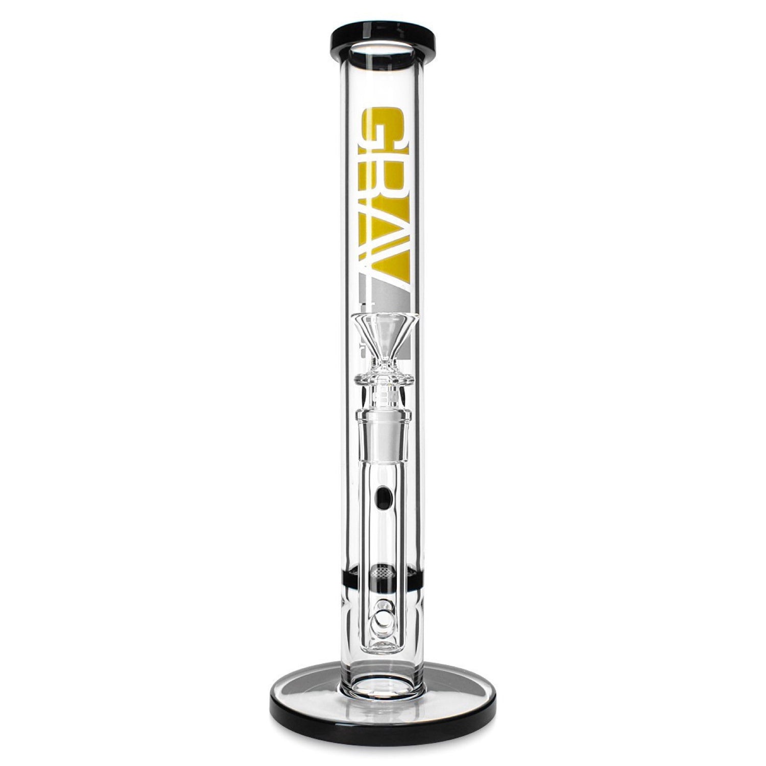 Grav® 12” Straight Tube Honeycomb Perc Water Pipe 