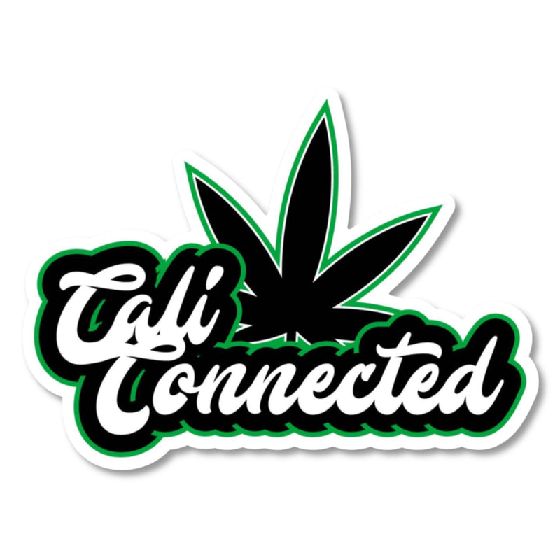 CaliConnected® Large Die Cut Weed Leaf Sticker 🍁 