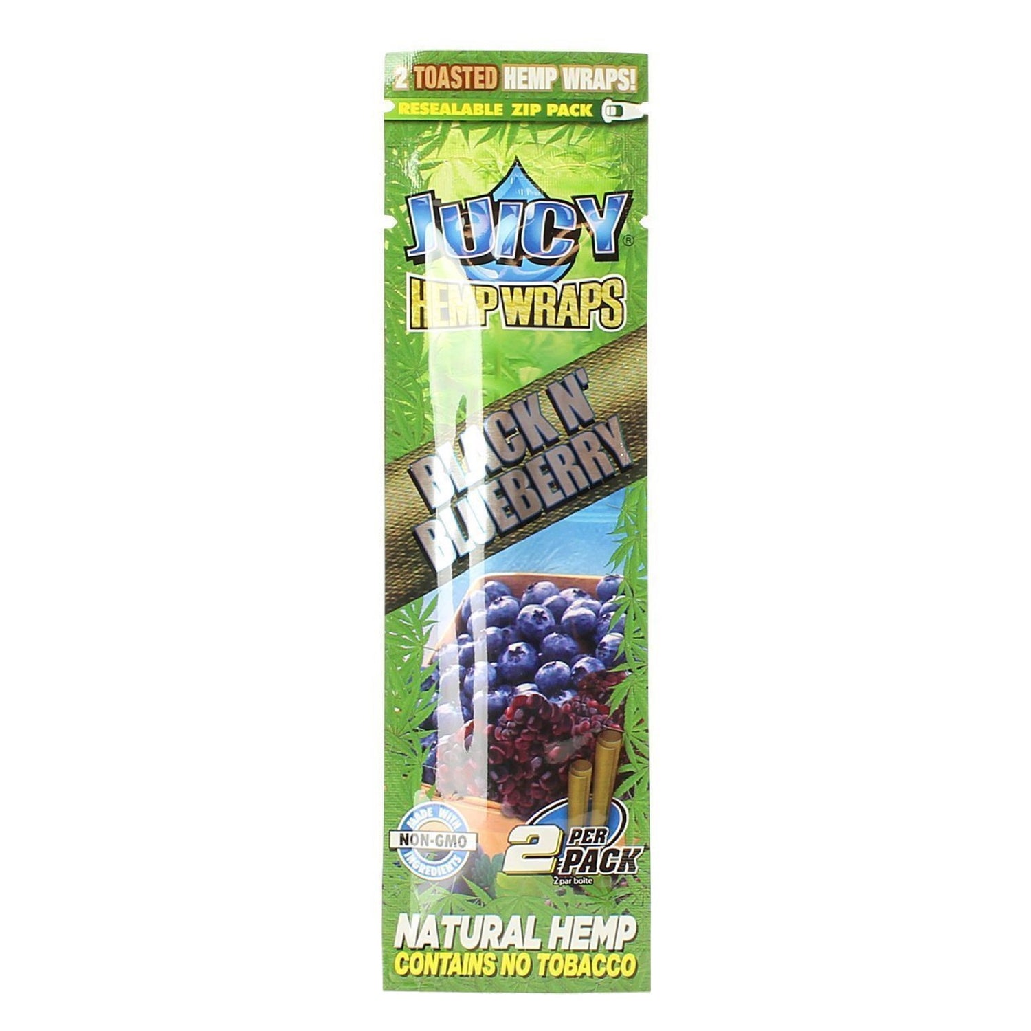 Juicy Jay's Natural Hemp Flavored Blunt Wraps (2-Pack) 