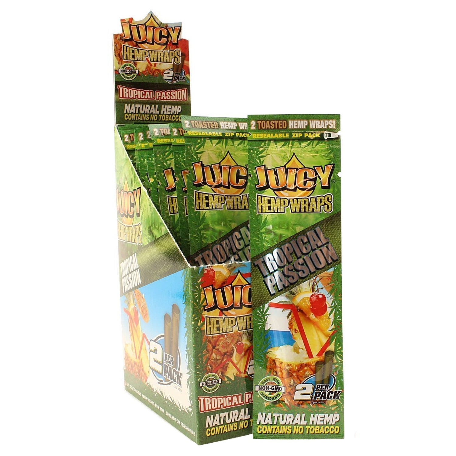 Juicy Jay's Natural Hemp Flavored Blunt Wraps (2-Pack) 