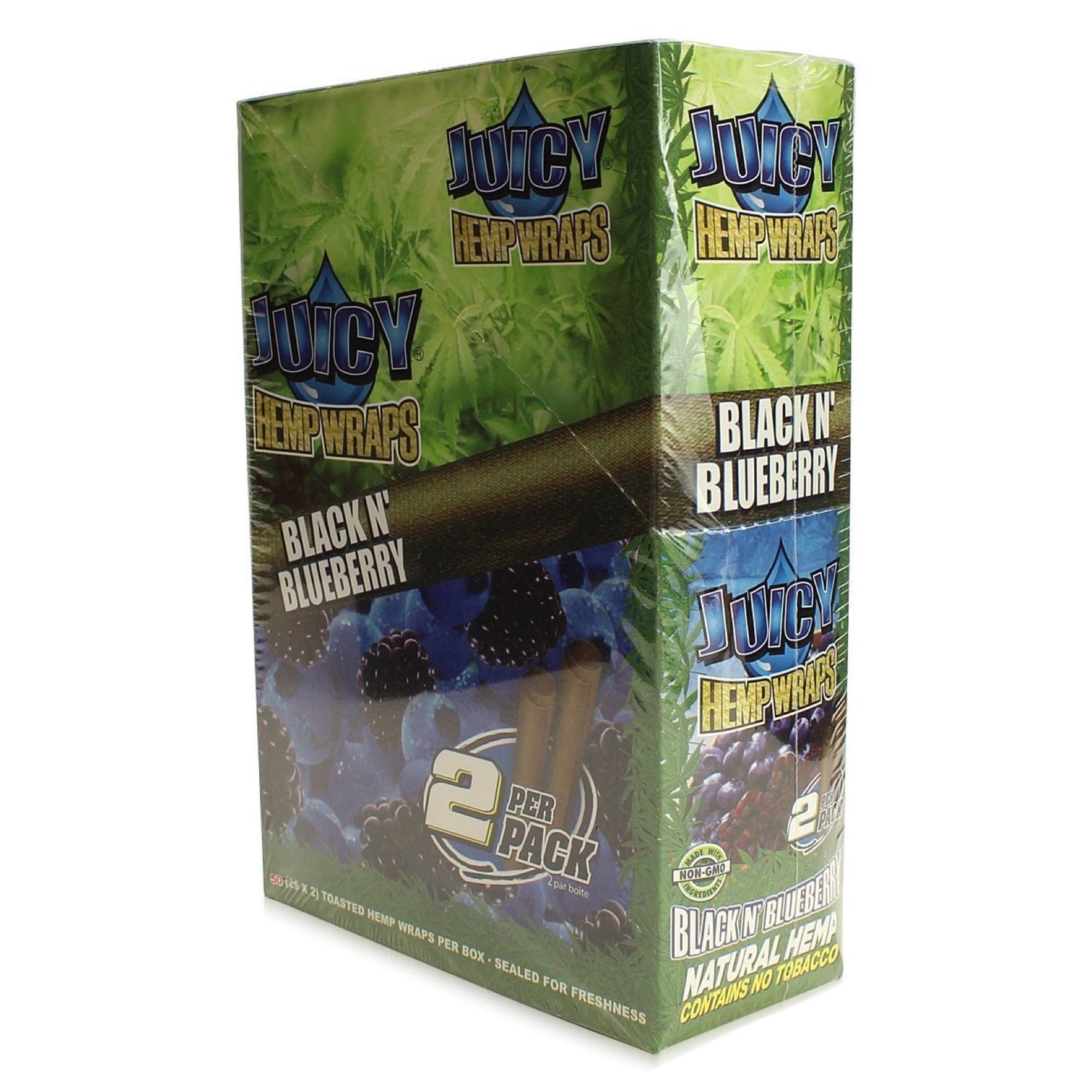 Juicy Jay's Natural Hemp Flavored Blunt Wraps (2-Pack) 