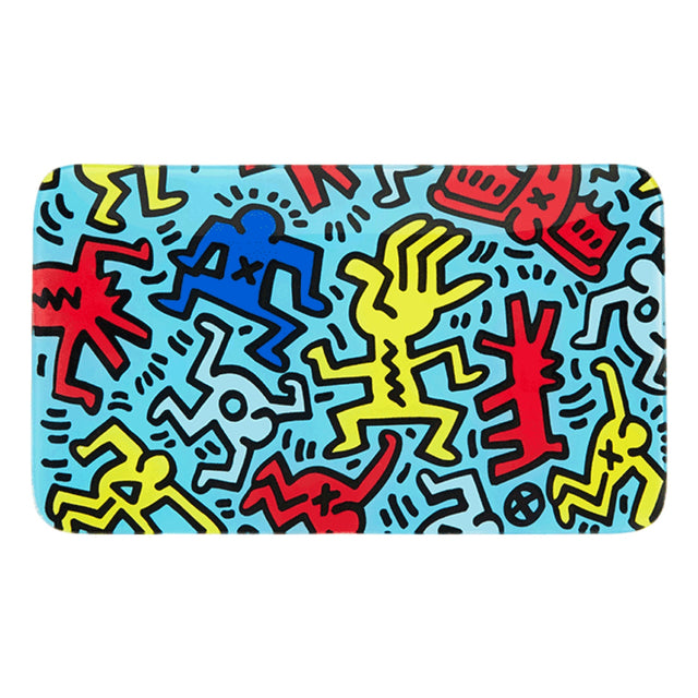 K. Haring Glass Rolling Tray - Blue