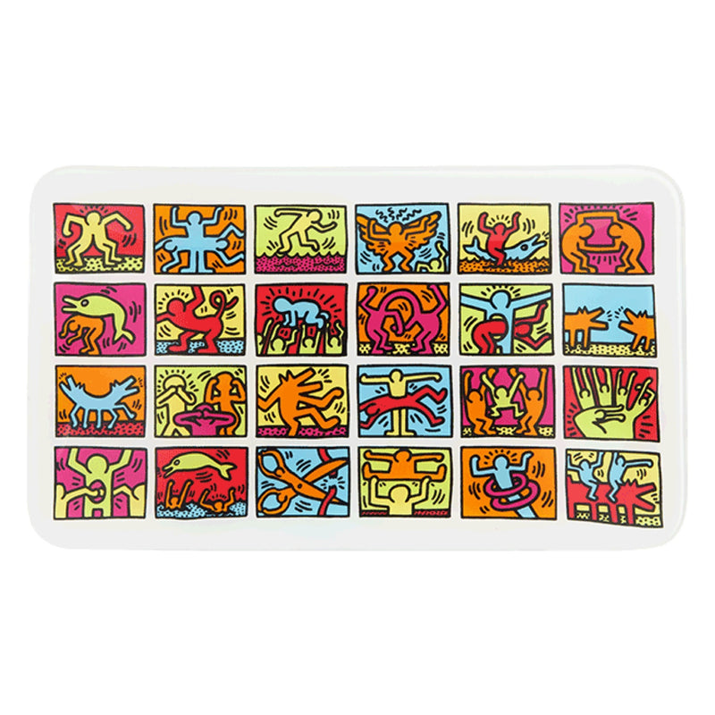 K. Haring Multi-Color Glass Rolling Tray