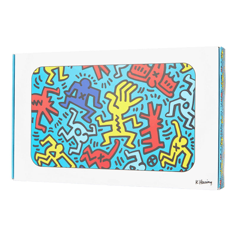K. Haring Glass Rolling Tray - Blue